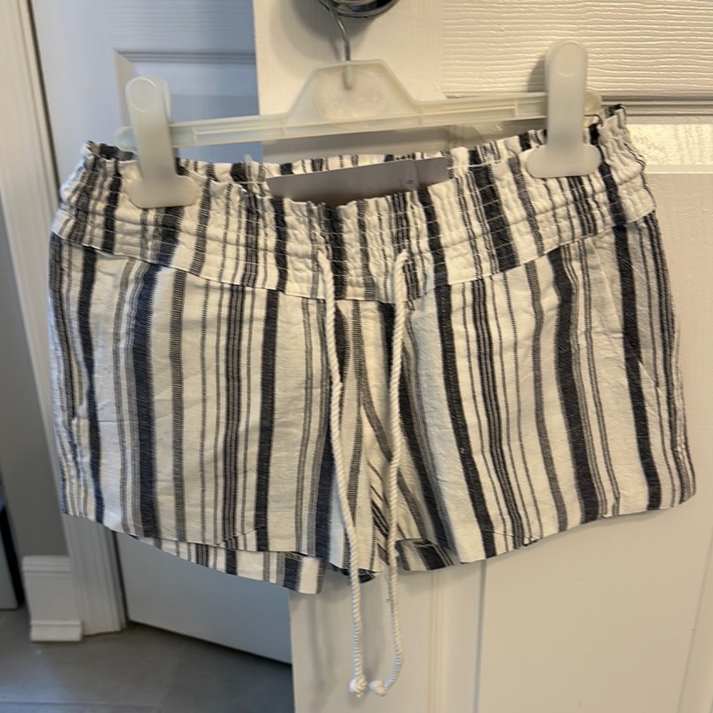 Striped Black and White Women's Shorts